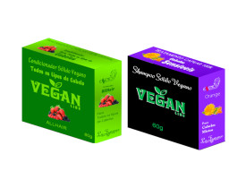 Shampoo Sólido Calêndula  + Condicionador Solido Frutas Vermelhas Vegan Line-
