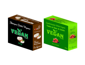 Shampoo Sólido Coco + Condicionador Solido Frutas Vermelhas Vegan Line