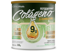Colágeno Hidrolisado Premium PEPTGEN Derma 9g Silício Orgânico Limão Siciliano 300g