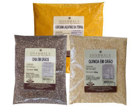 Quinoa Real Chia em Grãos e Cúrcuma Açafrão da Terra Kit Especial