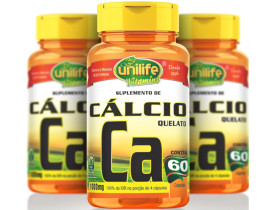 Cálcio Quelato 60 Cápsulas Kit com 3