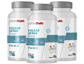 Sene Folium Senae 60 cápsulas 500mg Kit com 3