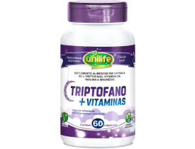 L-Triptofano + Vitamina B6 Niacina Magnésio 60 cápsulas de 400mg Vegano