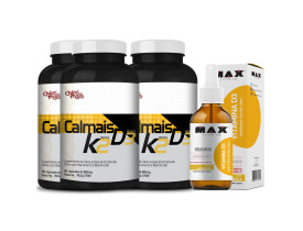 Vitamina K2 D3 Kit com 3 Frascos + Vitamina D3 Gotas 30ml